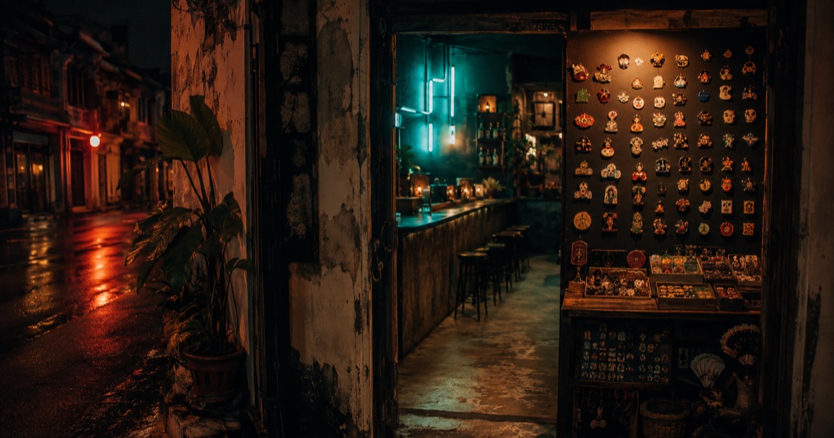 檳城 Backdoor Bodega:官網自稱別針店、About 頁寫 2016 年開在服飾店後面的喬治市 speakeasy(2026)