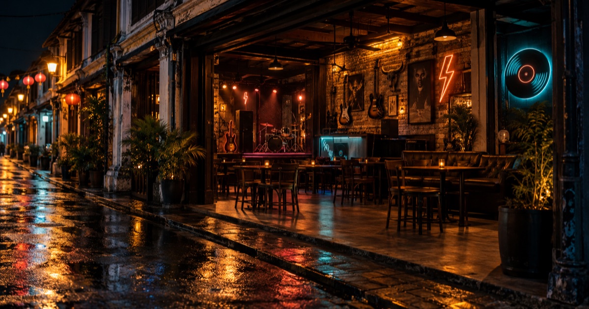 馬六甲 Hard Rock Cafe Melaka:雞場街轉角的搖滾餐酒吧,9 月月曆週一到週六都排了樂團與 DJ(2026)
