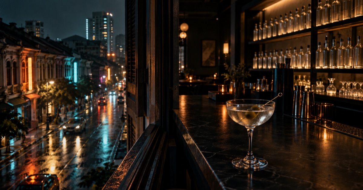 新山 Shui:清得像水的調酒,Taman Pelangi 的極簡酒吧,Tatler 馬來西亞 20 家名單裡唯一的新山店(2026)